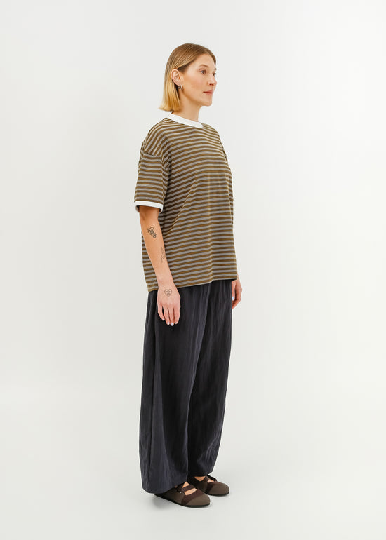 Maxwell Tee / Khaki-White