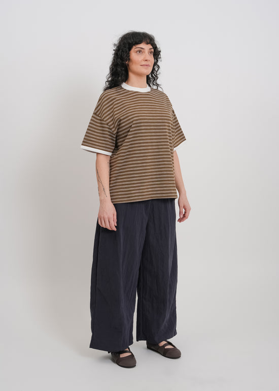 Maxwell Tee / Khaki-White