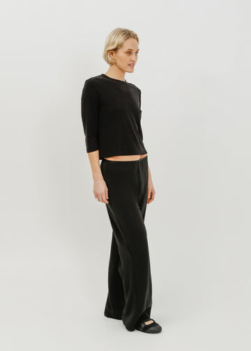Gwyneth 3/4 Sleeve Tee / Black