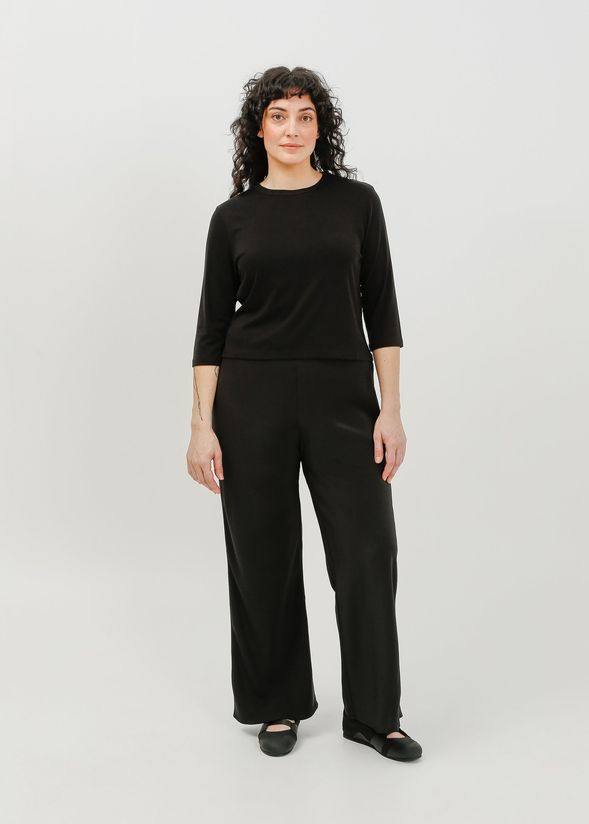 Gwyneth 3/4 Sleeve Tee / Black - 
Black (image 10)