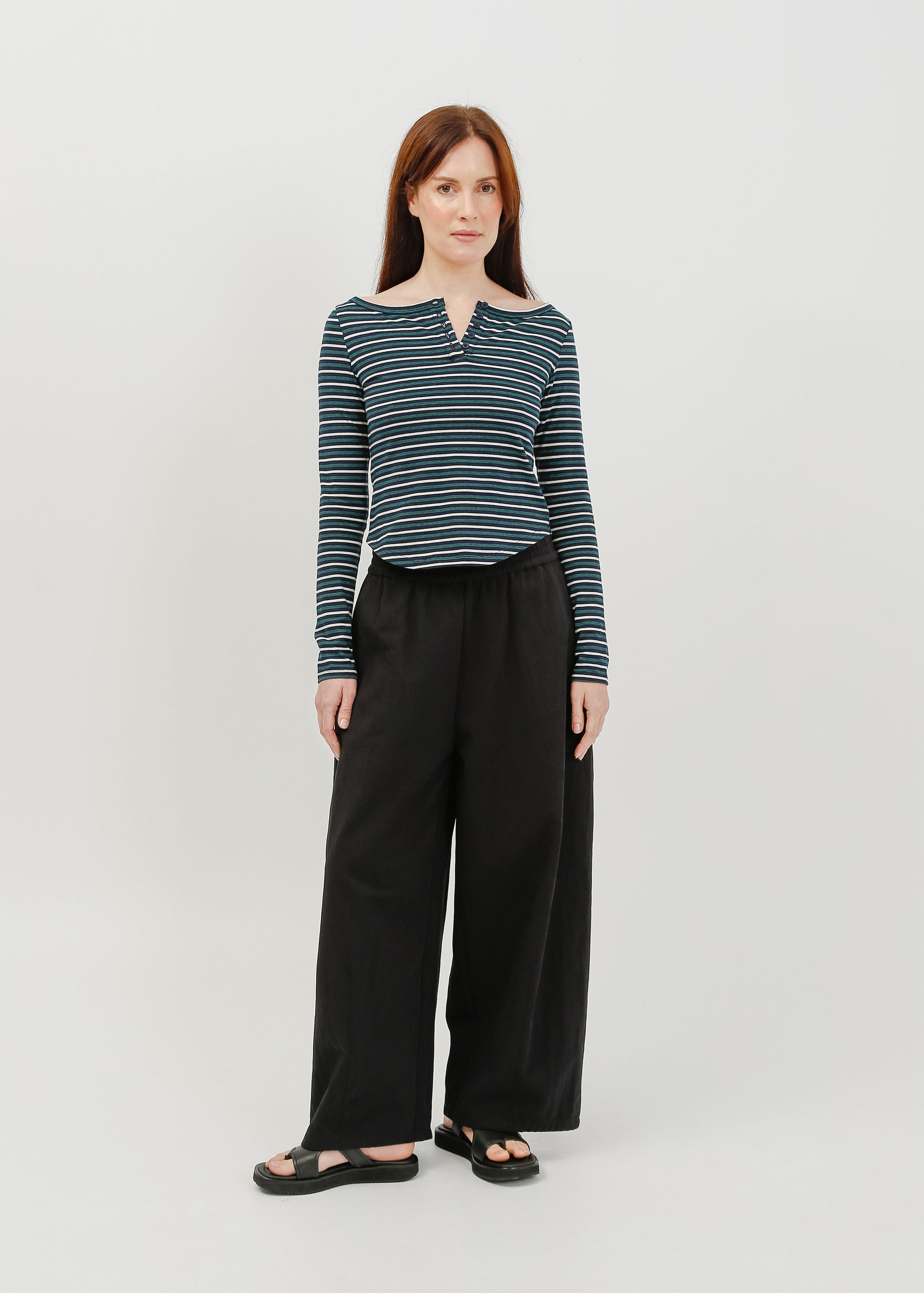 Jae Long Sleeve Top / Navy-White-Green - 
Navy White Green (image 10)
