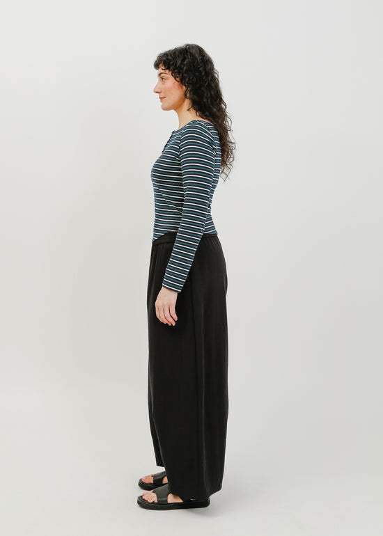 Jae Long Sleeve Top / Navy-White-Green