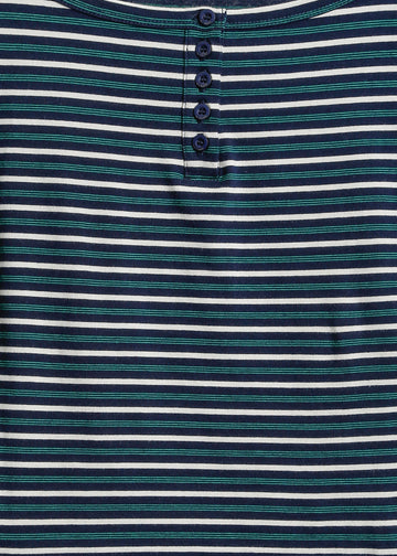 Jae Long Sleeve Top / Navy-White-Green