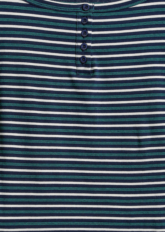 Jae Long Sleeve Top / Navy-White-Green