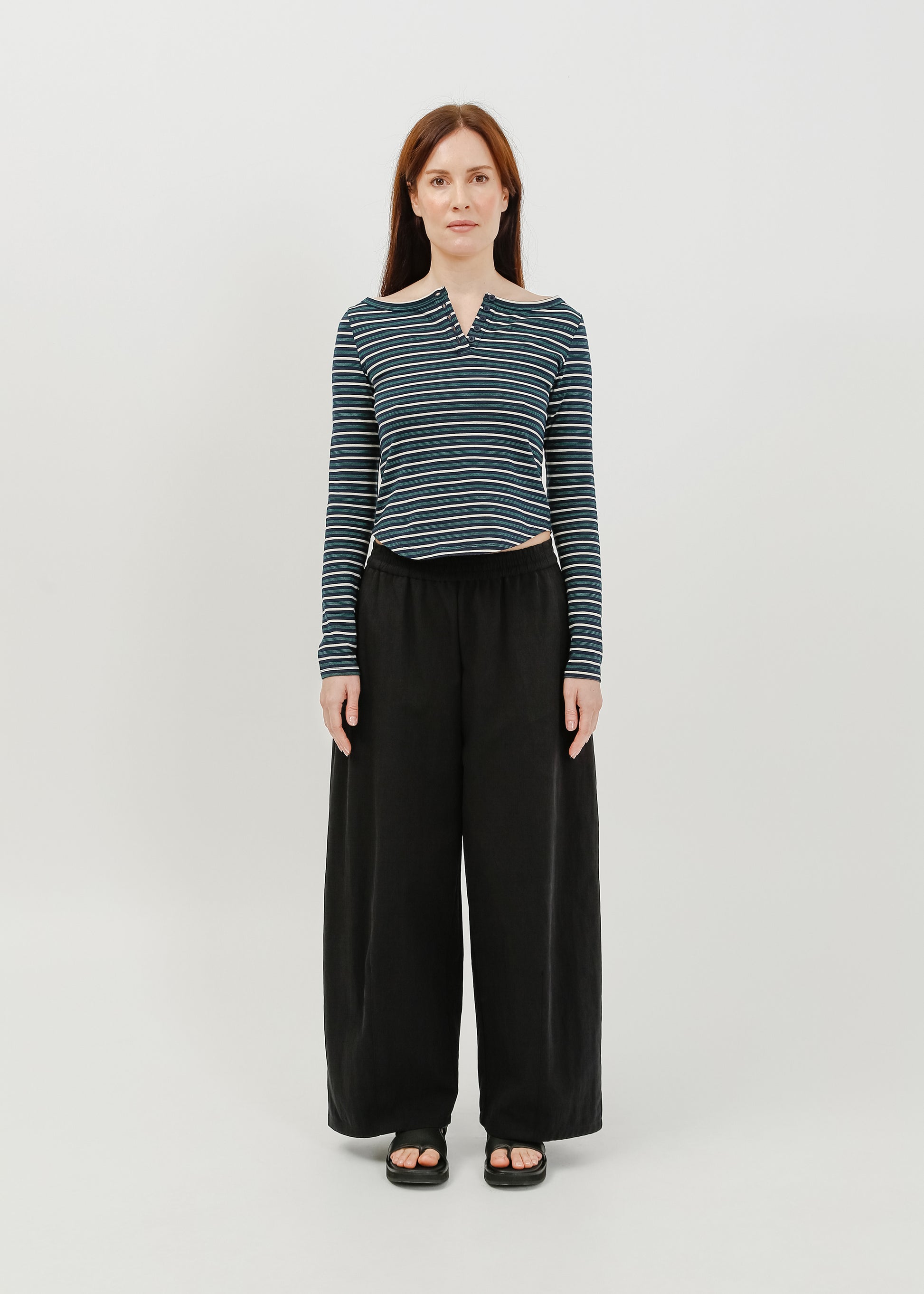 Jae Long Sleeve Top / Navy-White-Green - 
Navy White Green (image 6)