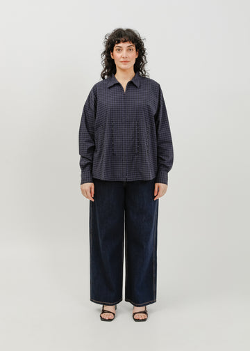 Darwin Shirt / Black-Navy Check