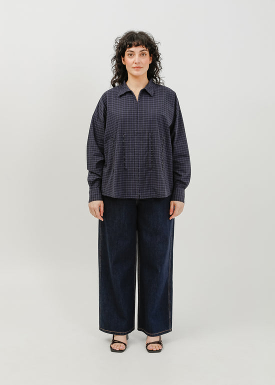 Darwin Shirt / Black-Navy Check