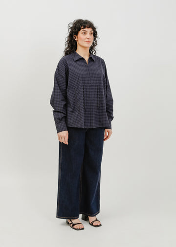 Darwin Shirt / Black-Navy Check