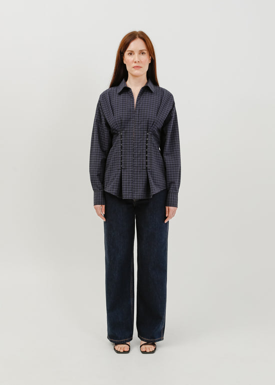 Darwin Shirt / Black-Navy Check