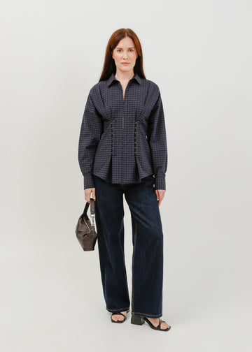 Darwin Shirt / Black-Navy Check