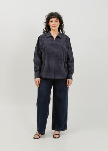 Darwin Shirt / Black-Navy Check