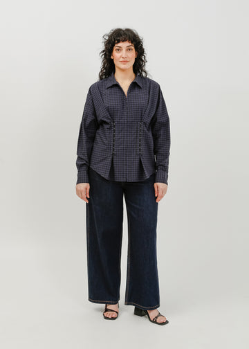 Darwin Shirt / Black-Navy Check