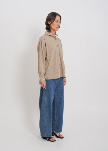 Tobias Shirt / Mocha-Yellow-White-Black