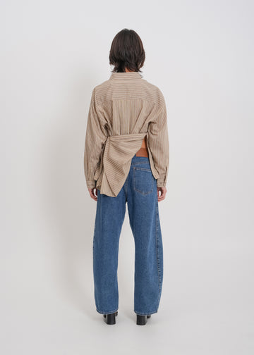 Tobias Shirt / Mocha-Yellow-White-Black