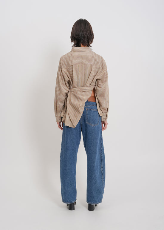 Tobias Shirt / Mocha-Yellow-White-Black