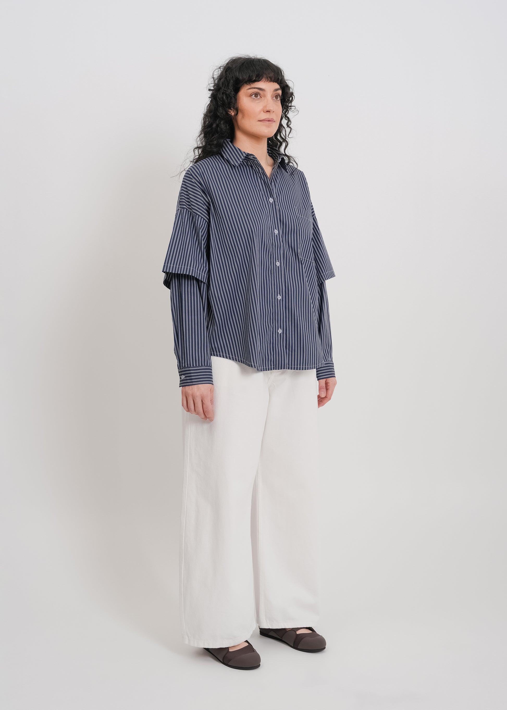 Malakai Shirt / Navy-White - 
Navy White (image 7)