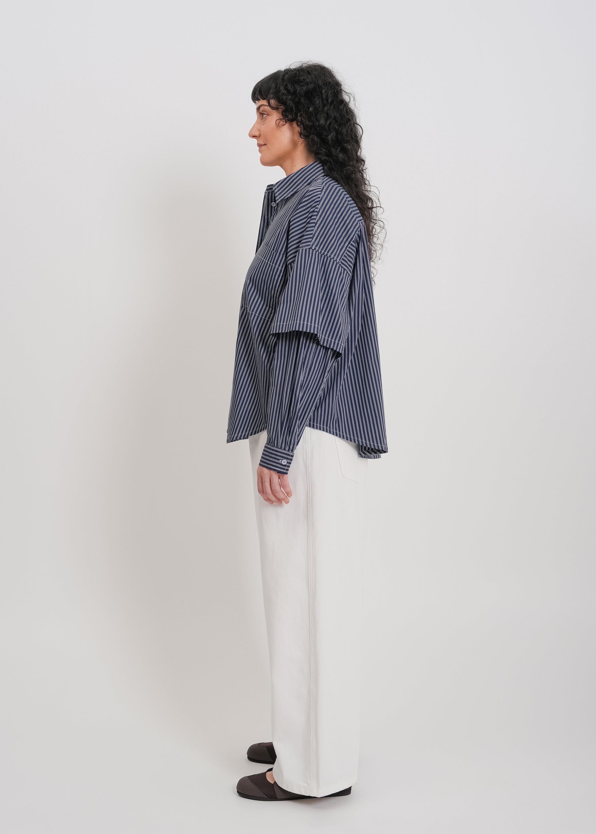 Malakai Shirt / Navy-White - 
Navy White (image 8)
