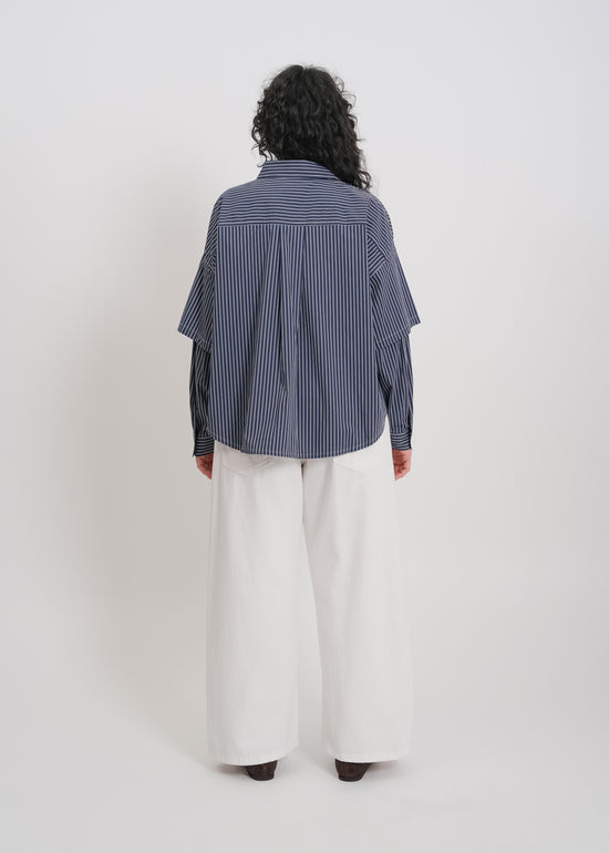 Malakai Shirt / Navy-White