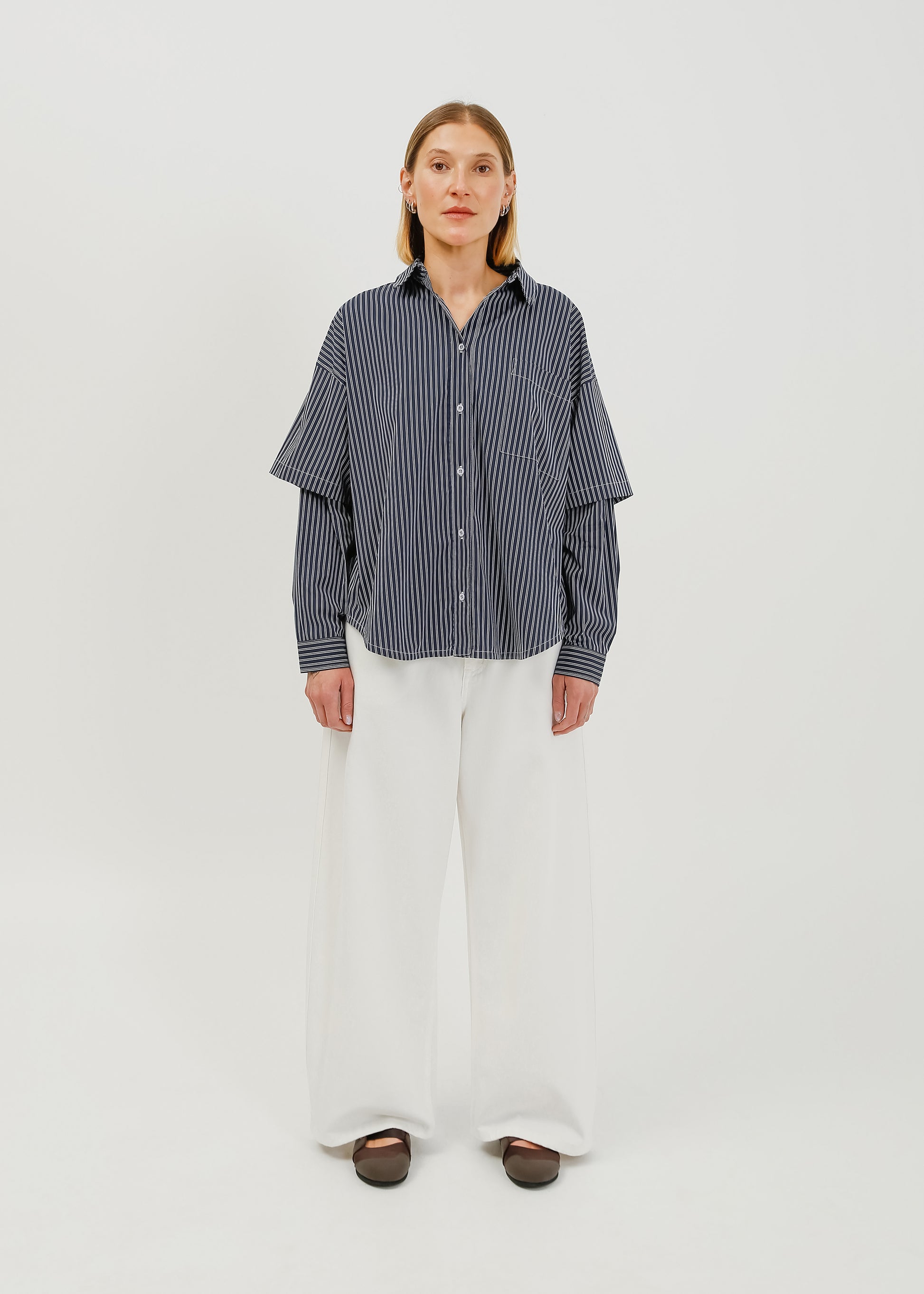 Malakai Shirt / Navy-White - 
Navy White (image 2)