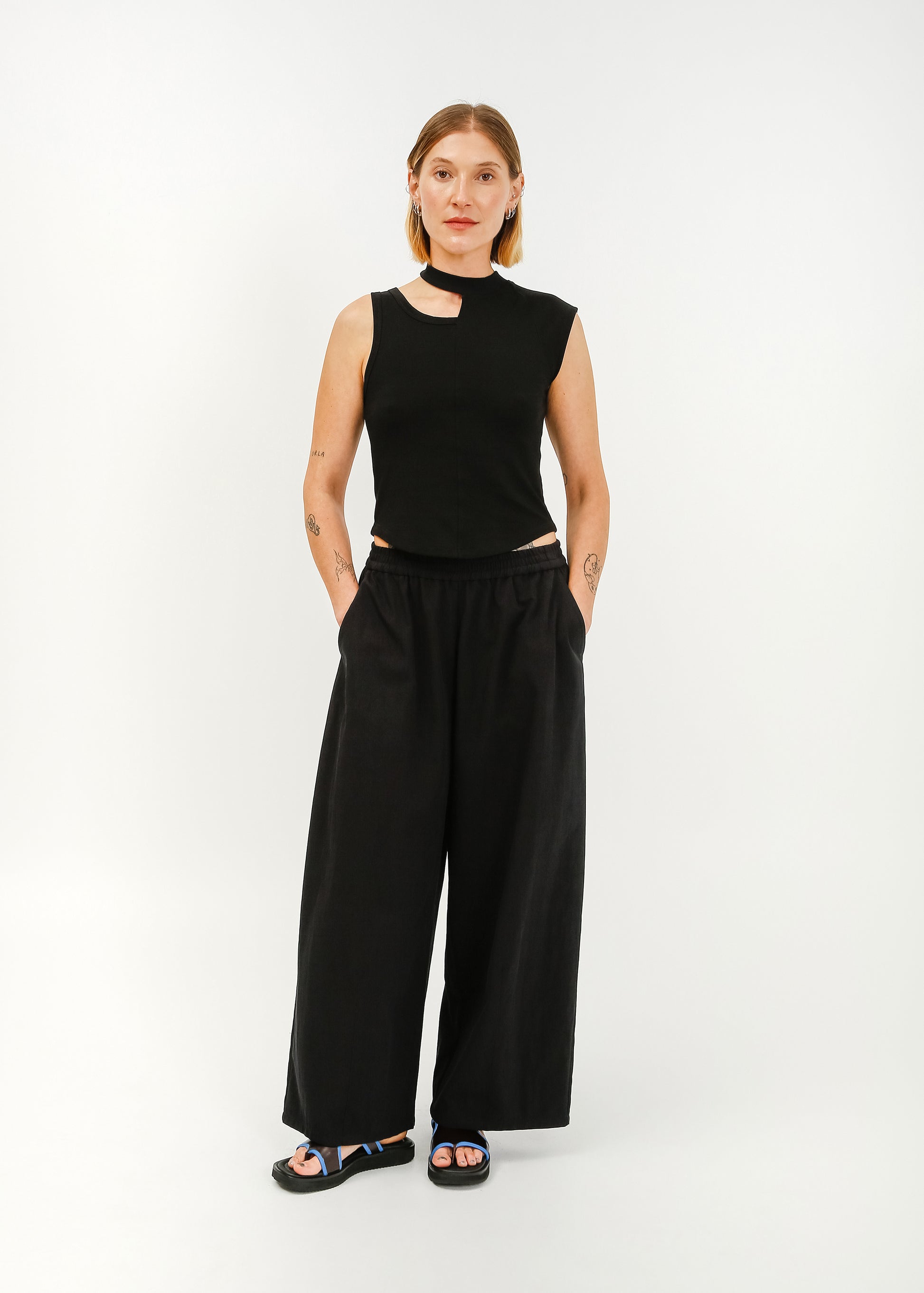 Irene Asymmetrical Tank / Black - 
Black (image 1)