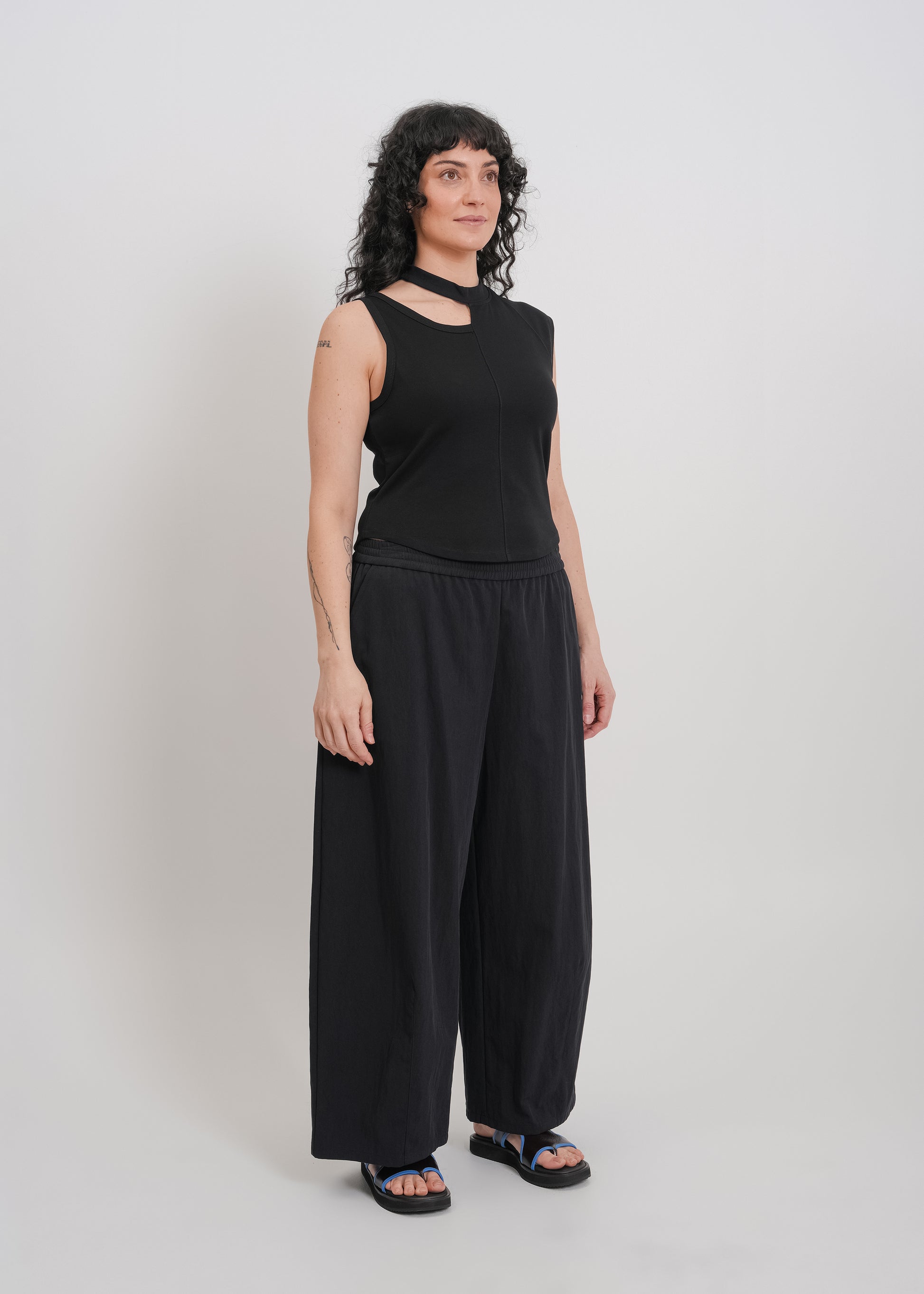 Irene Asymmetrical Tank / Black - 
Black (image 7)