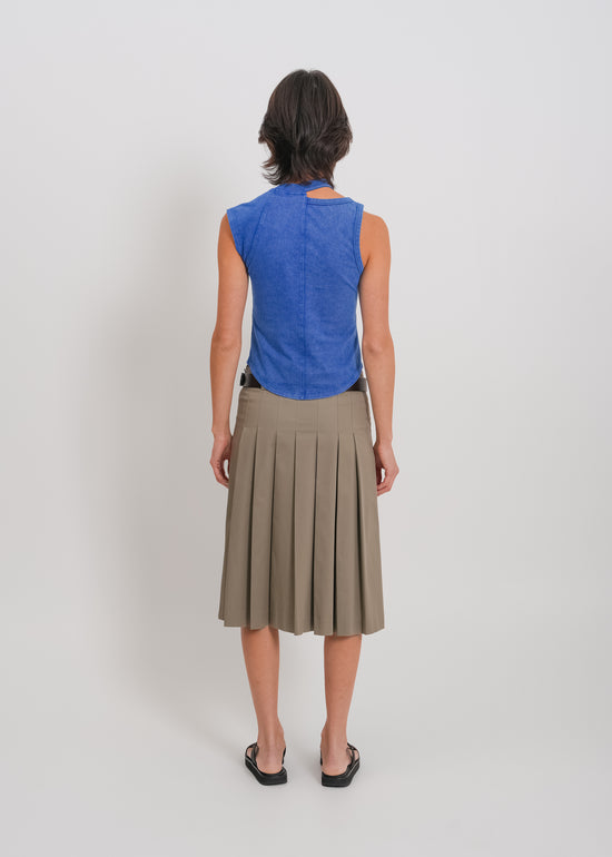 Irene Asymmetrical Tank / Washed Blue