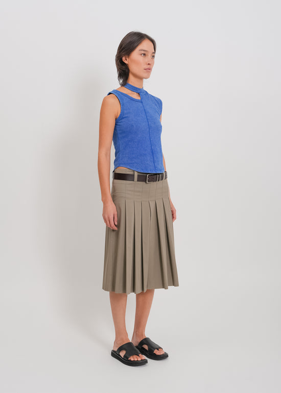 Irene Asymmetrical Tank / Washed Blue