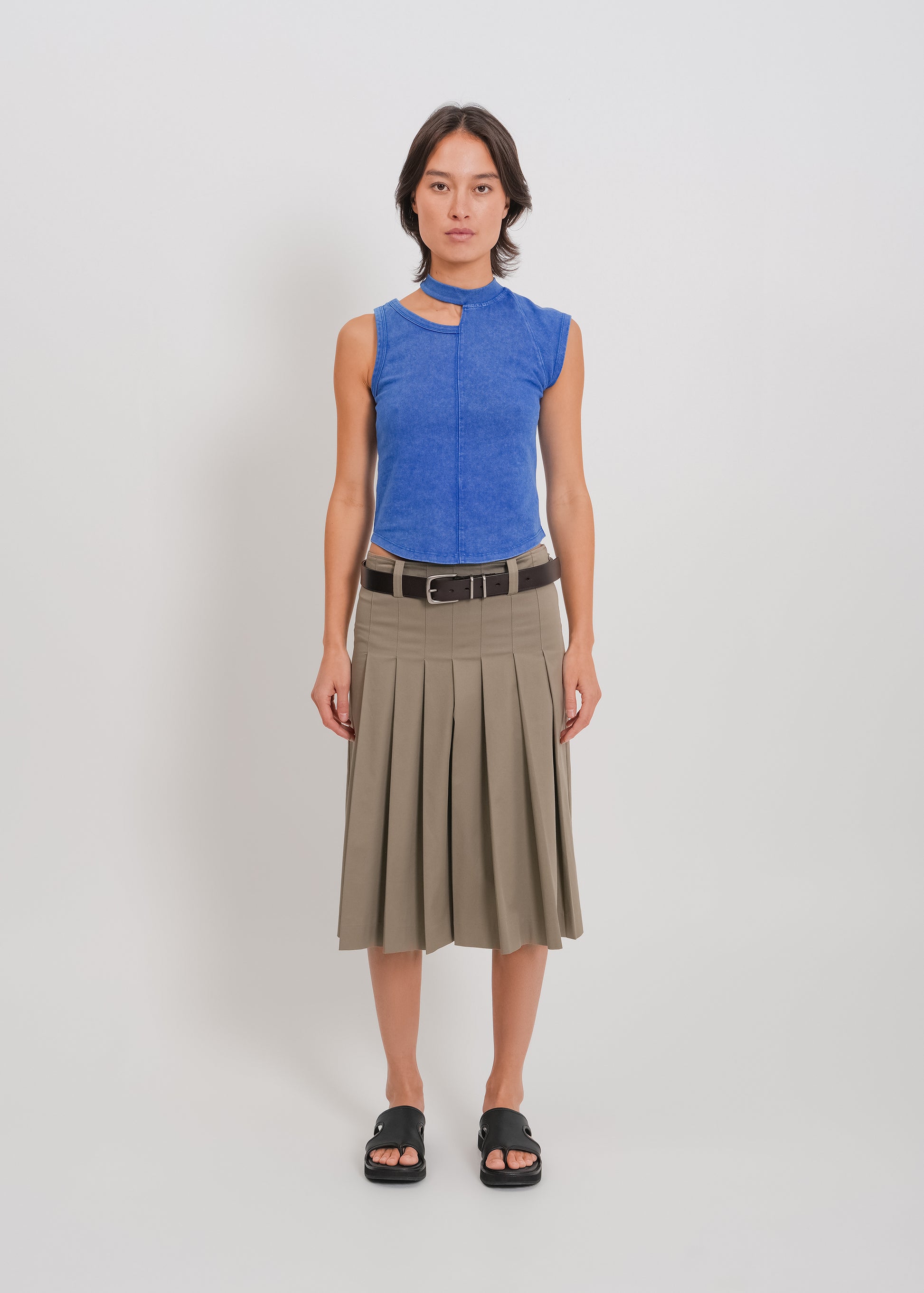 Irene Asymmetrical Tank / Washed Blue - 
Washed Blue (image 2)