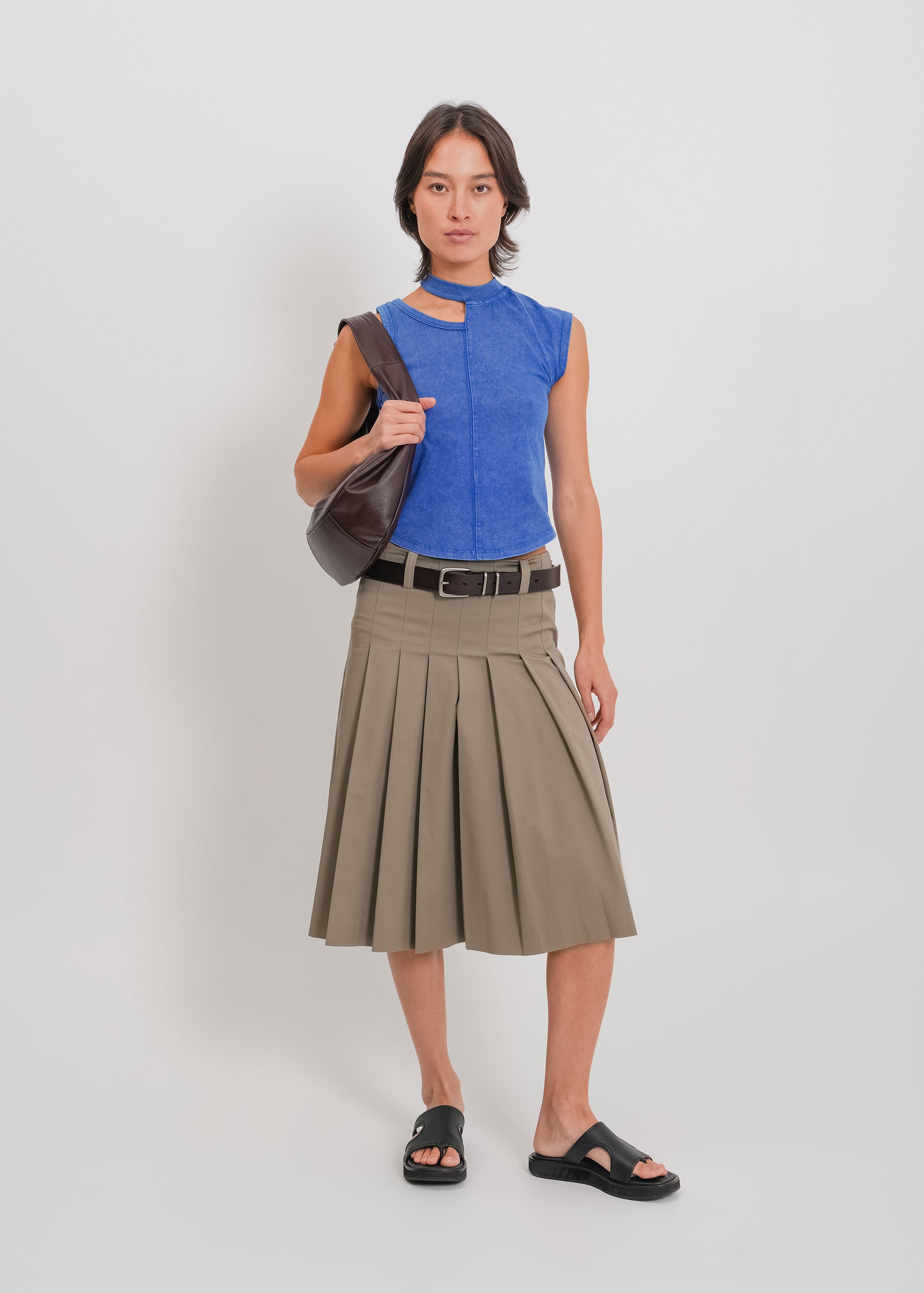 Irene Asymmetrical Tank / Washed Blue - 
Washed Blue (image 5)