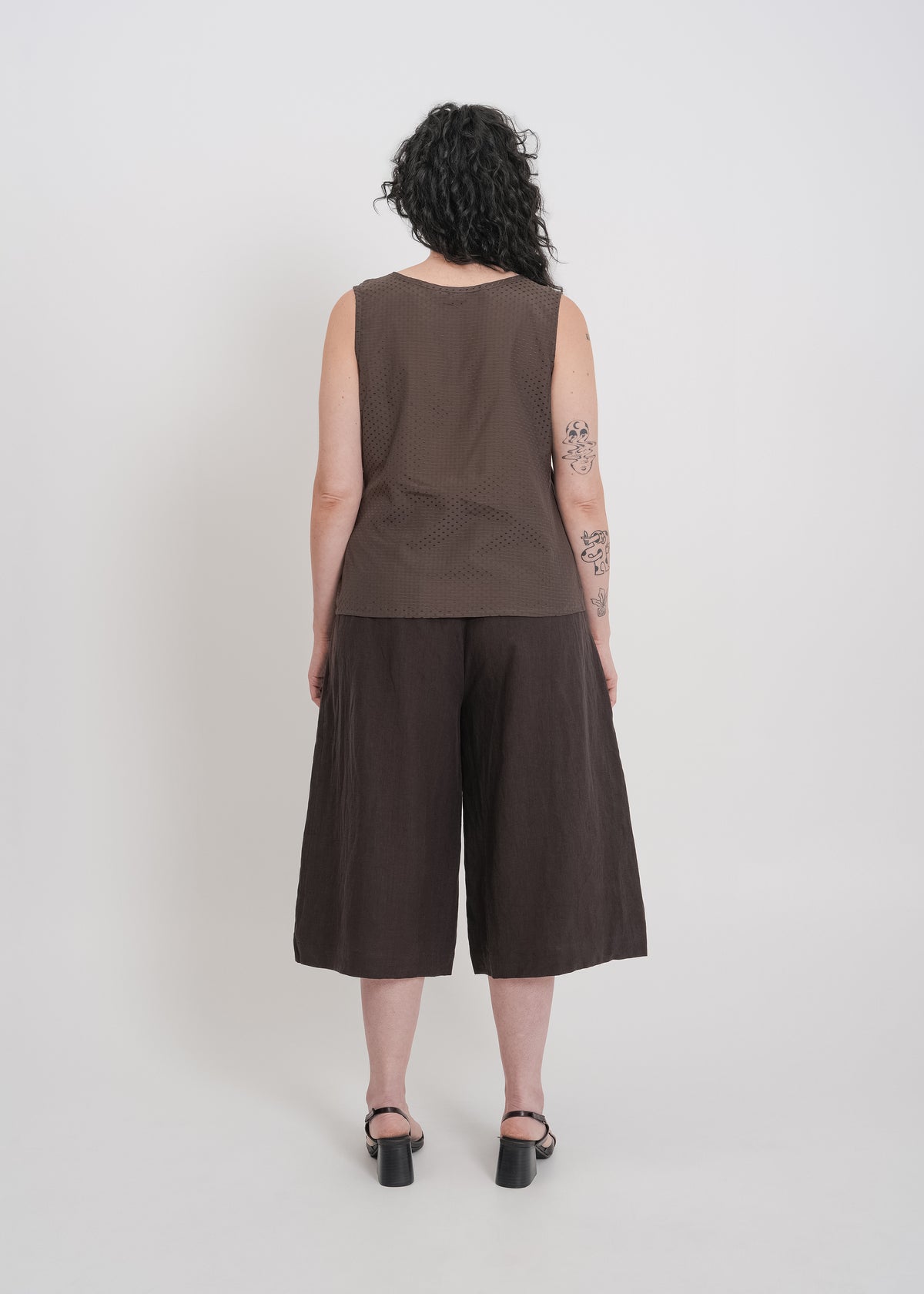 Ellen Wrap Top / Chocolate - 
Chocolate (image 10)