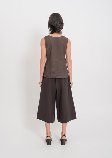 Ellen Wrap Top / Chocolate