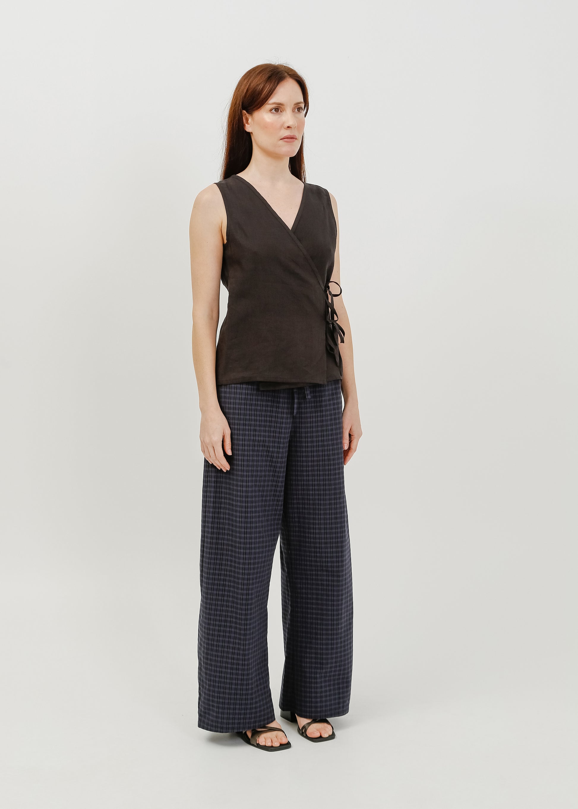 Ellen Wrap Top / Black - 
Black (image 2)