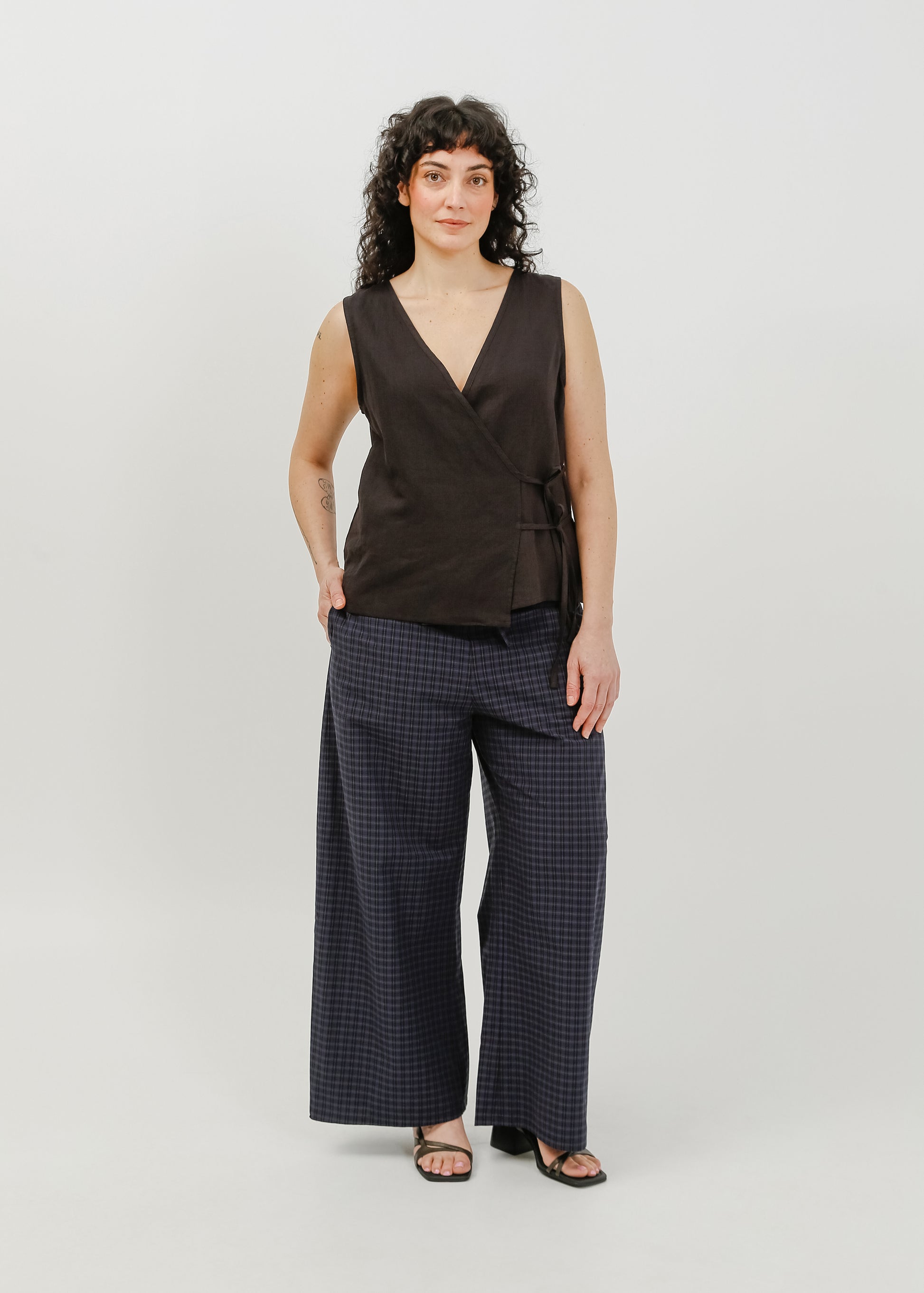 Ellen Wrap Top / Black - 
Black (image 10)