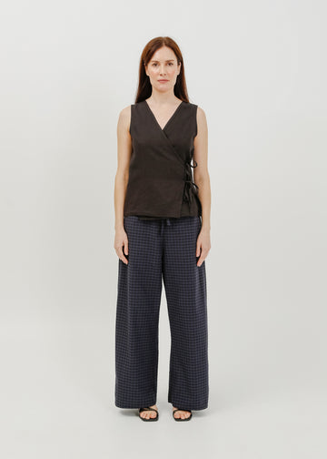Ellen Wrap Top / Black