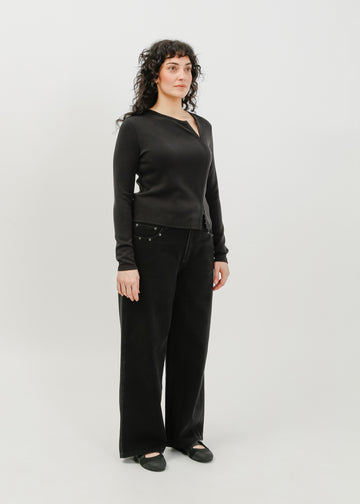 Vera Jersey Cardigan / Black
