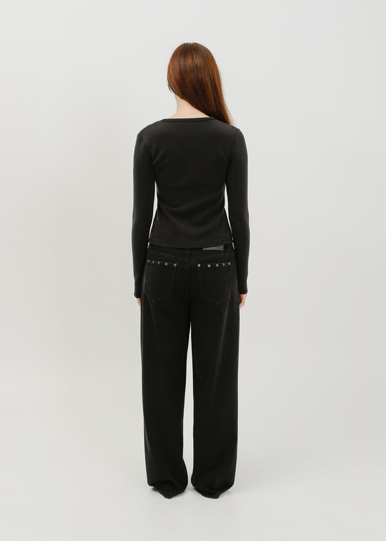 Vera Jersey Cardigan / Black
