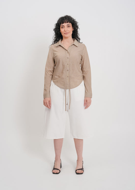 Casper Shirt / Mocha-Yellow-White-Black