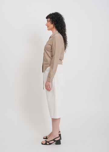 Casper Shirt / Mocha-Yellow-White-Black