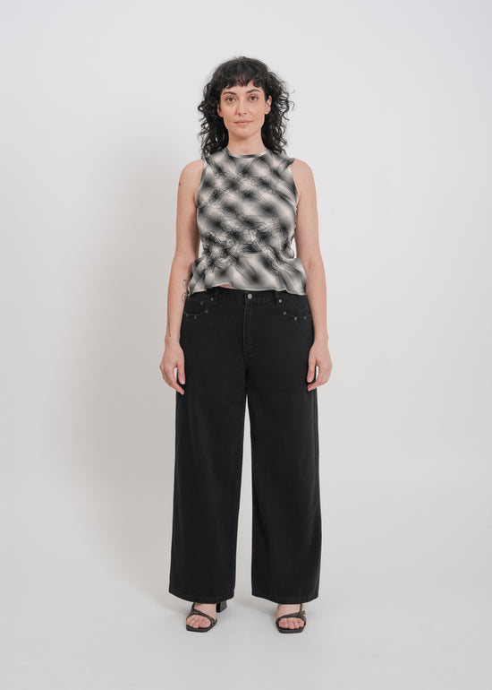 Fallon Top / Black-White