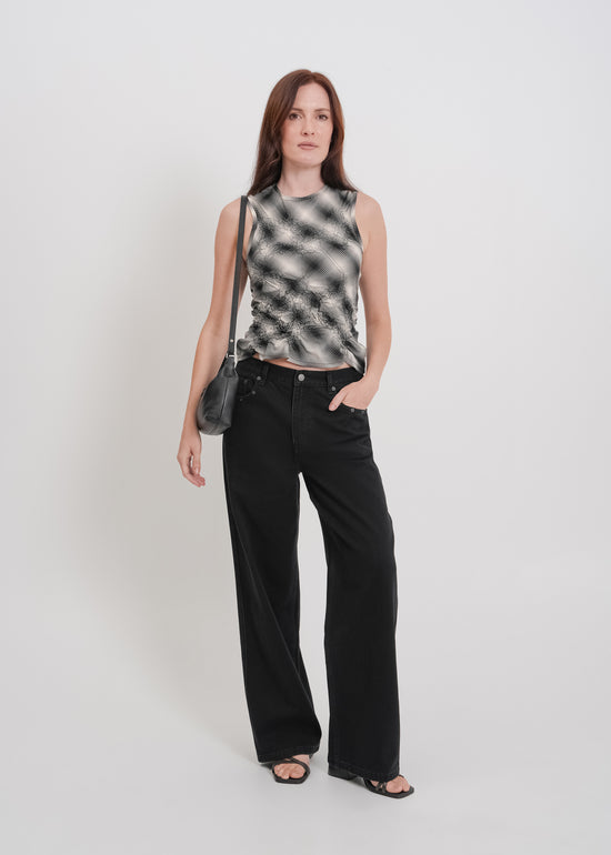 Fallon Top / Black-White