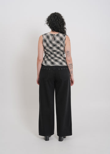 Fallon Top / Black-White
