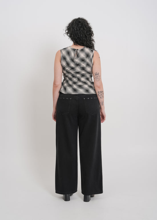 Fallon Top / Black-White
