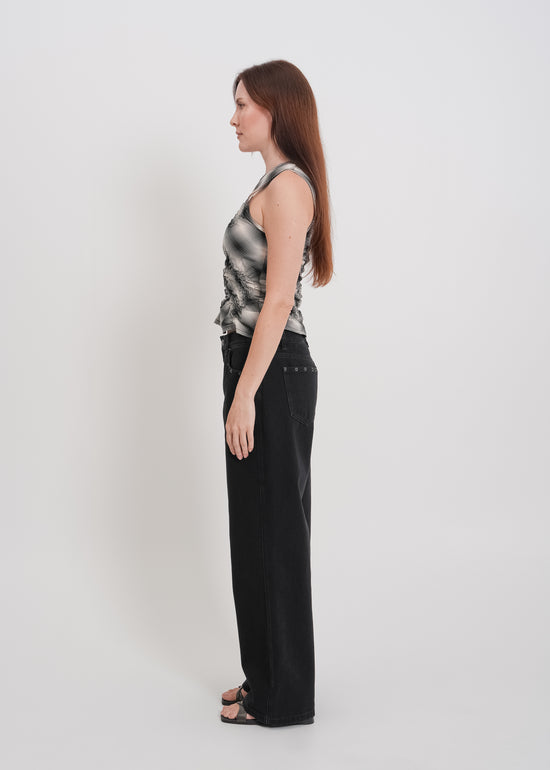 Fallon Top / Black-White