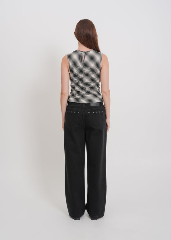 Fallon Top / Black-White