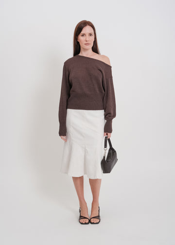 Melissa Denim Skirt / White