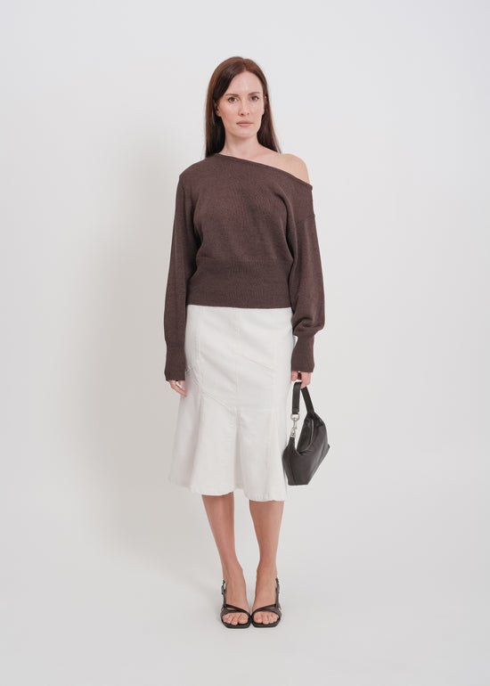 Melissa Denim Skirt / White