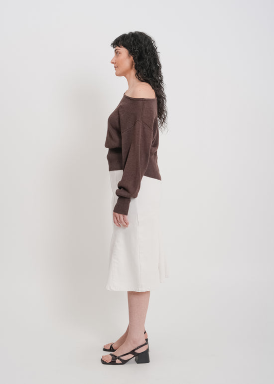 Melissa Denim Skirt / White