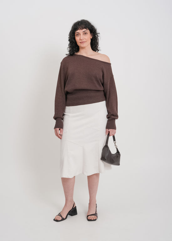 Melissa Denim Skirt / White