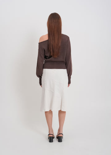 Melissa Denim Skirt / White