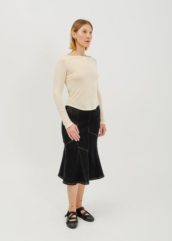 Melissa Denim Skirt / Dark Indigo
